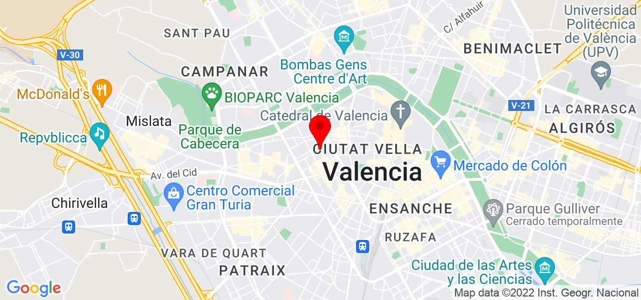 Frame Entretenimiento - Comunidad Valenciana - Valencia - Mapa