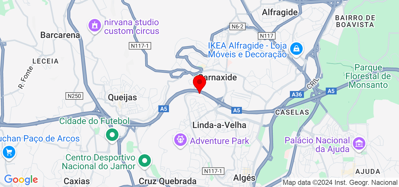Amilton Ngana - Lisboa - Oeiras - Map