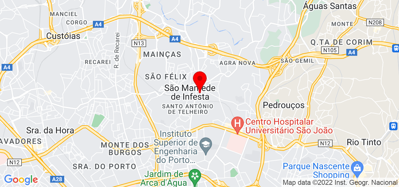 Vivian da Costa - Porto - Matosinhos - Mapa