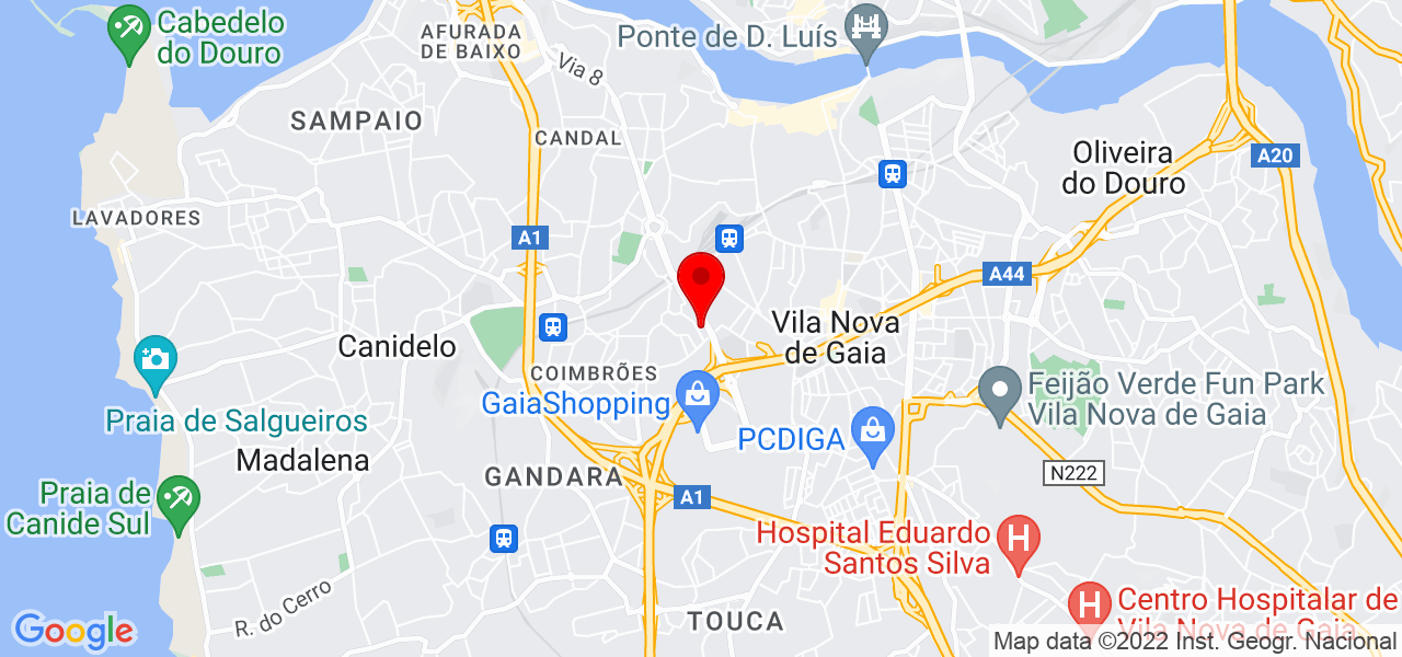 Eliene - Porto - Vila Nova de Gaia - Mapa