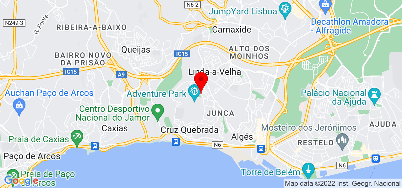 Hoje Fa&ccedil;o Eu o Jantar - Lisboa - Oeiras - Mapa