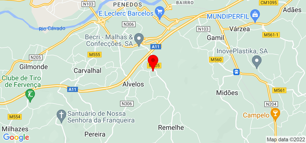 Arquiteto_F&aacute;bio Costa Pereira - Braga - Barcelos - Mapa