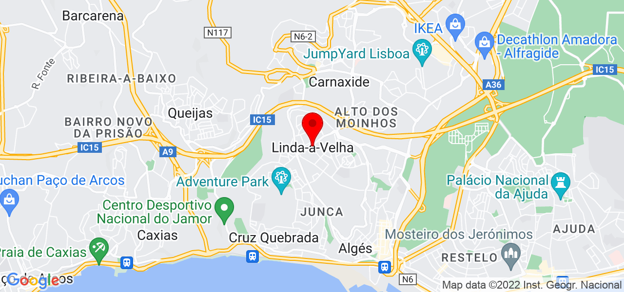Luana Ferreira - Lisboa - Oeiras - Mapa