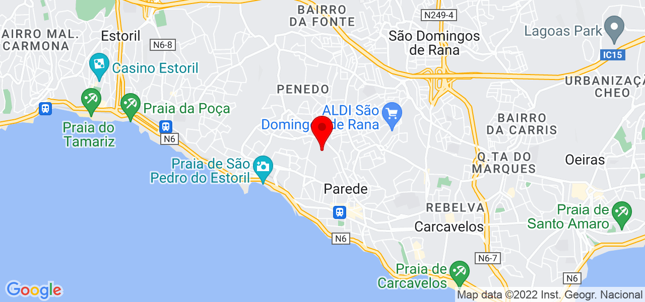 Roger Corr&ecirc;a - Personal Trainer - Lisboa - Cascais - Mapa