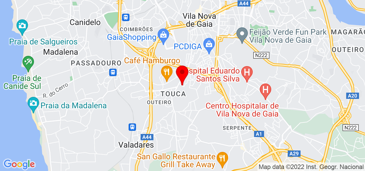Lu&iacute;sa Vilela - Porto - Vila Nova de Gaia - Mapa