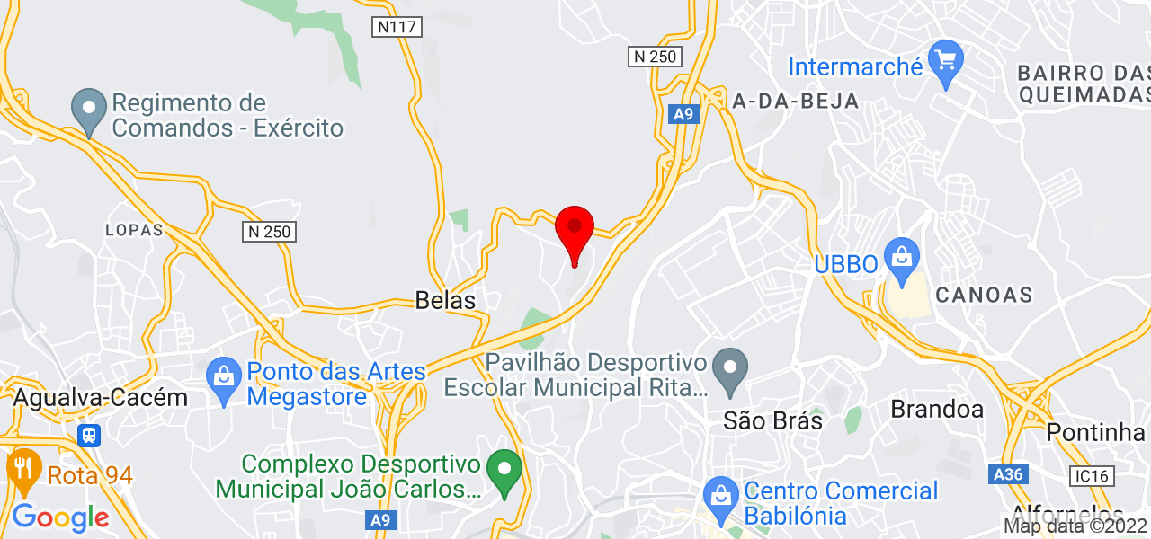 Fl&aacute;via Bretes - Lisboa - Sintra - Mapa