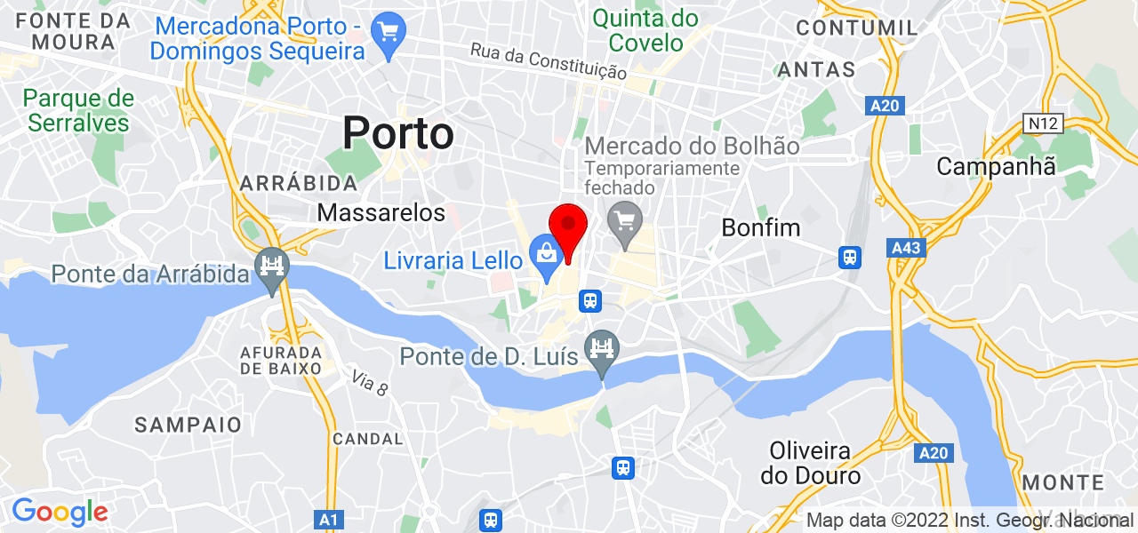 H&eacute;lio Borges - Porto - Porto - Mapa