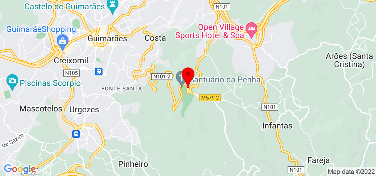 Miguel Teib&atilde;o - Braga - Guimarães - Mapa