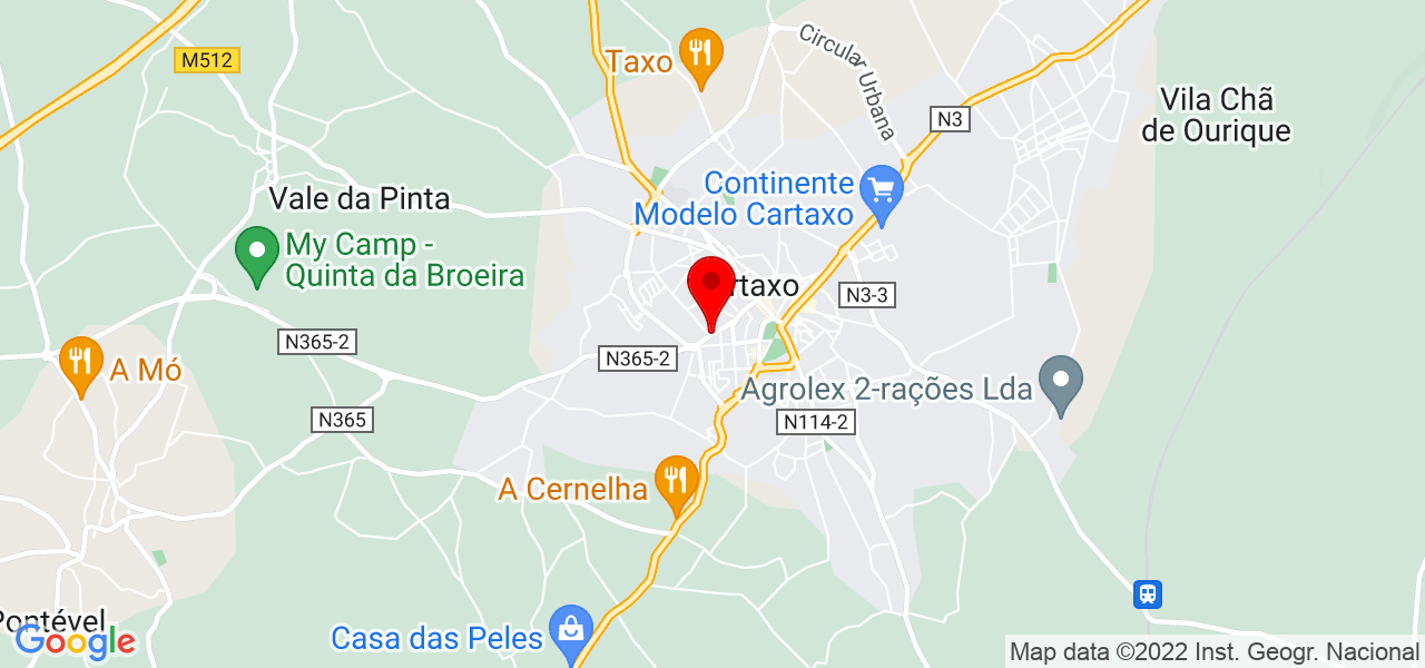 Marco Aur&eacute;lio de Oliveira Leite - Santarém - Cartaxo - Mapa
