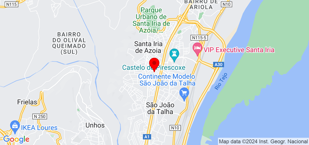 Hotelaria - Lisboa - Loures - Mapa