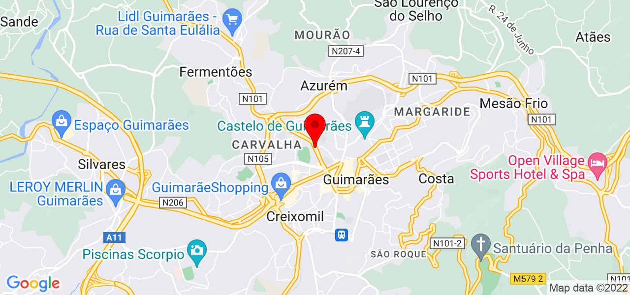 Est&eacute;tica e Beleza - Braga - Guimarães - Mapa