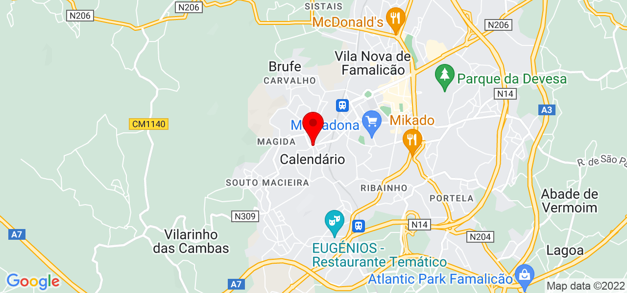 Pedro - Braga - Vila Nova de Famalicão - Mapa