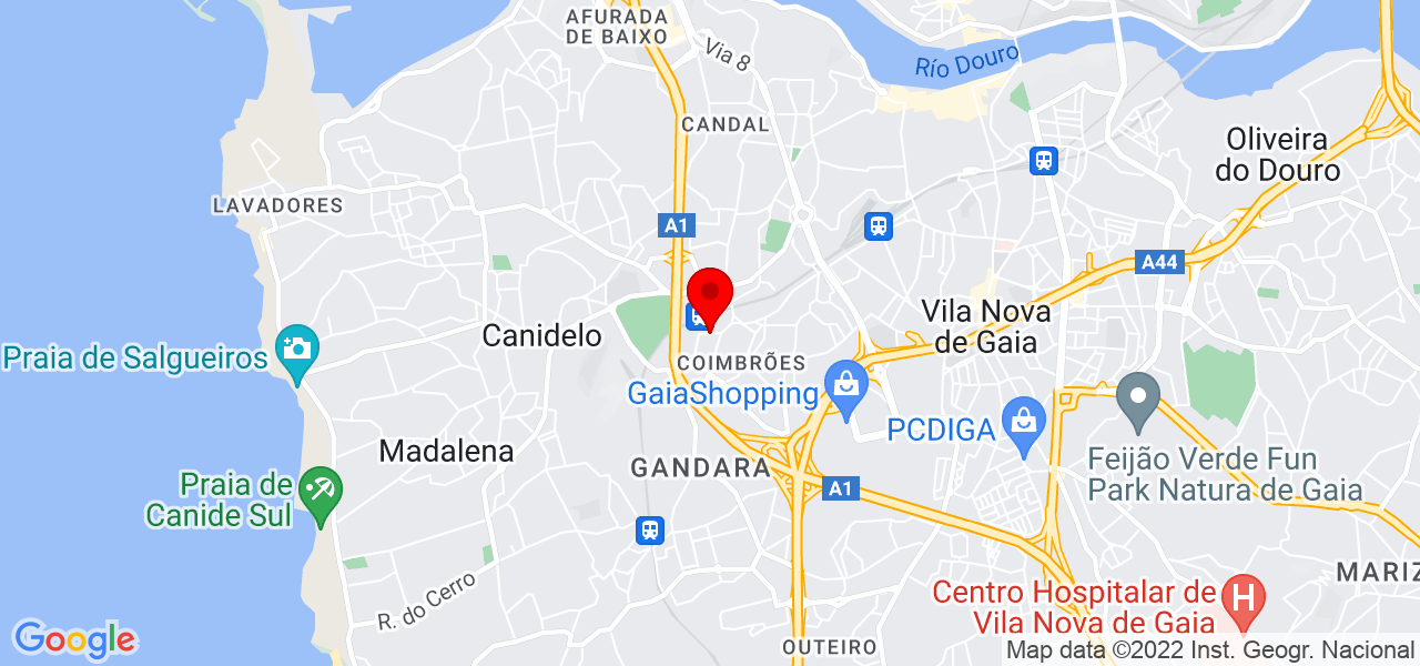 Too Fun anima&ccedil;&atilde;o - Porto - Vila Nova de Gaia - Mapa