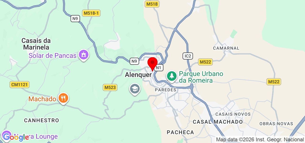 Vieira - Lisboa - Alenquer - Mapa