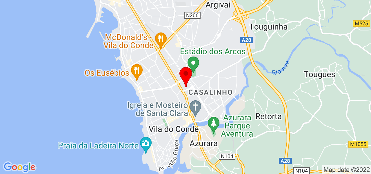 Inspirina - Laborat&oacute;rio Criativo - Porto - Vila do Conde - Mapa