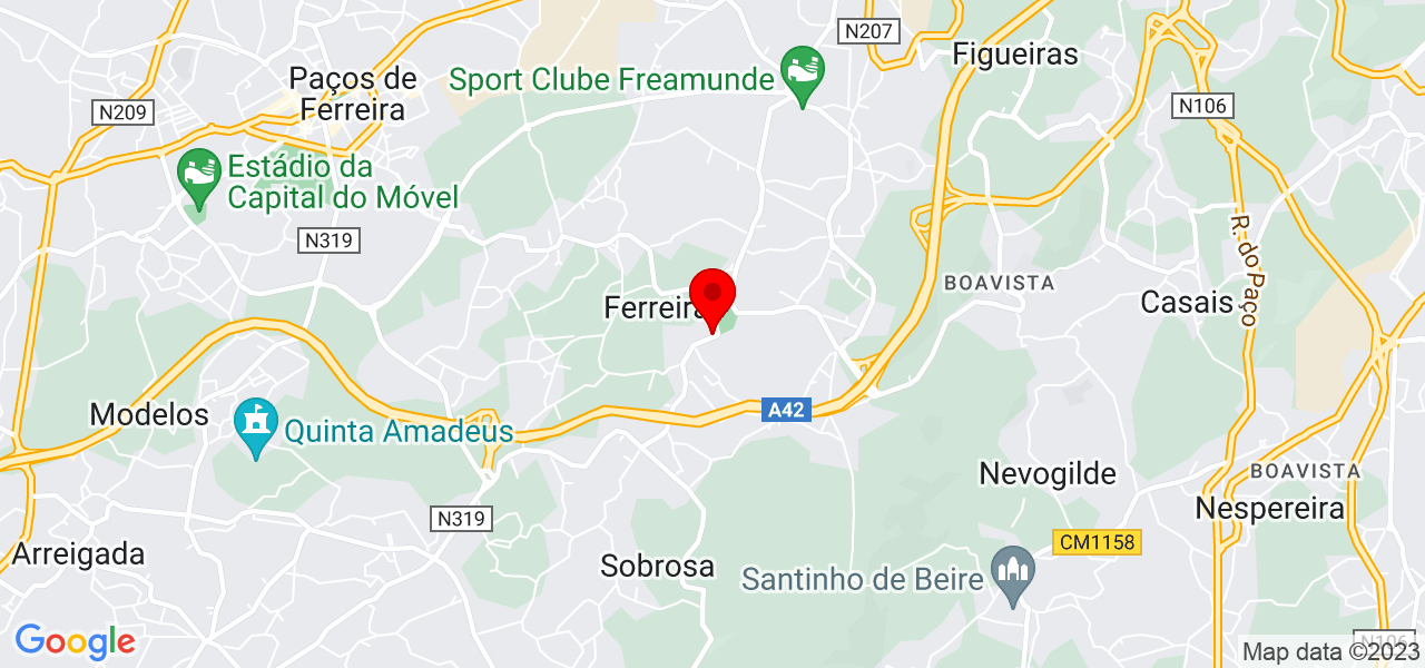 Jos&eacute; Lu&iacute;s - Porto - Paços de Ferreira - Mapa