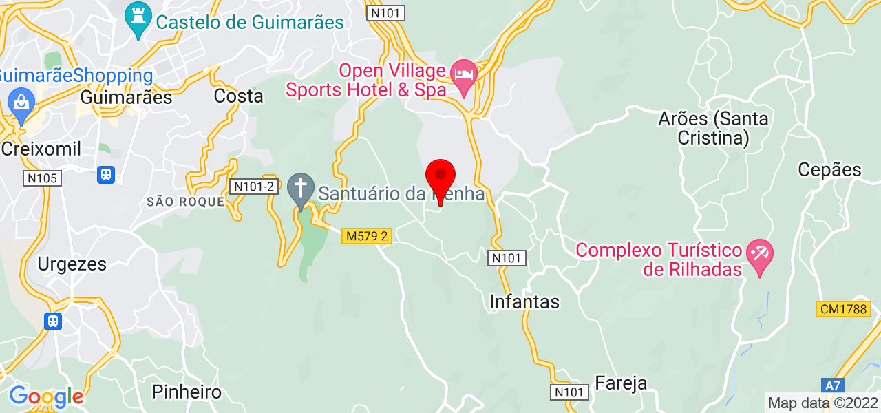 Catarina Carvalho - Braga - Guimarães - Mapa