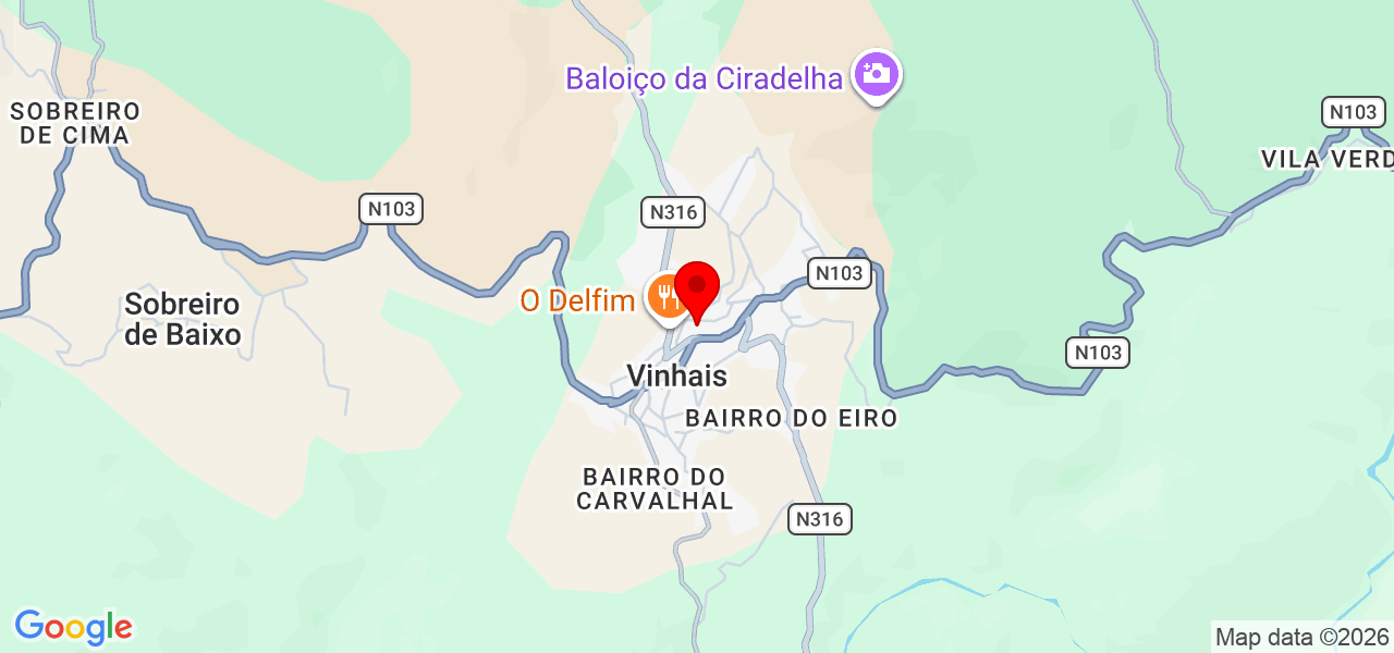 Derek Sendim - Bragança - Vinhais - Mapa