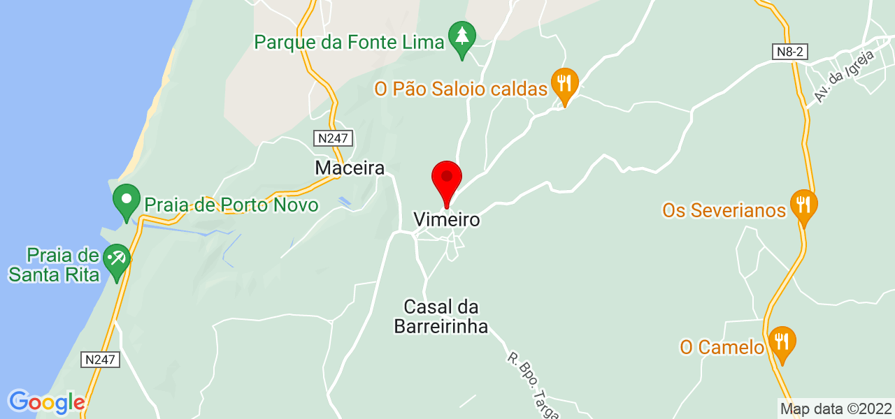 Bebiana Ferreira - Lisboa - Lourinhã - Mapa