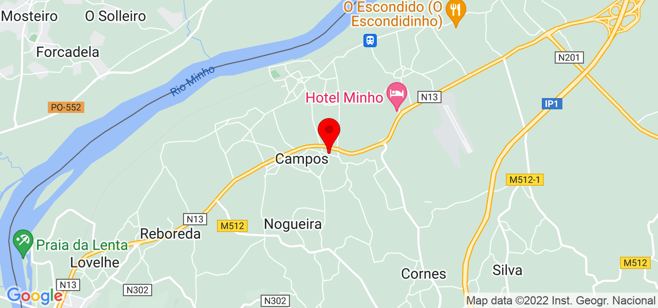 Pinturas &amp; Travessuras - Viana do Castelo - Vila Nova de Cerveira - Mapa