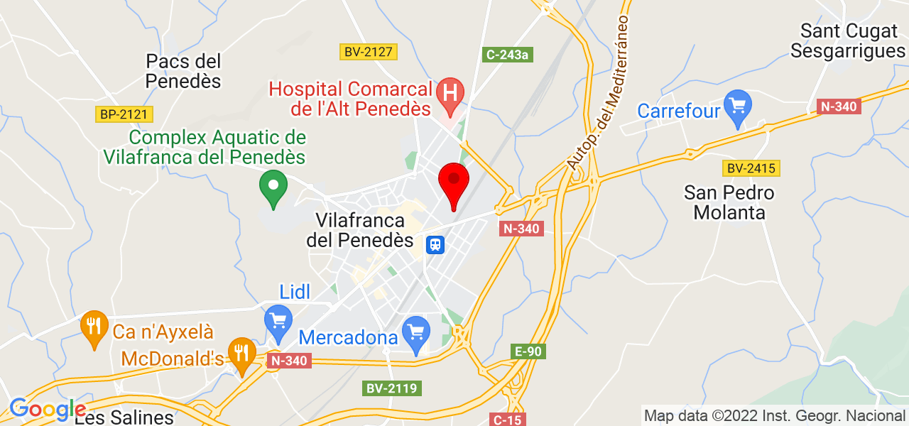 ShinaGreiko - Cataluña - Vilafranca del Penedès - Mapa