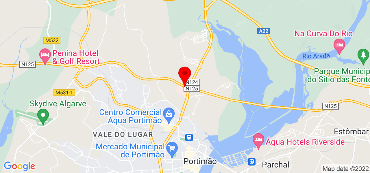 Rozileia - Faro - Portimão - Mapa