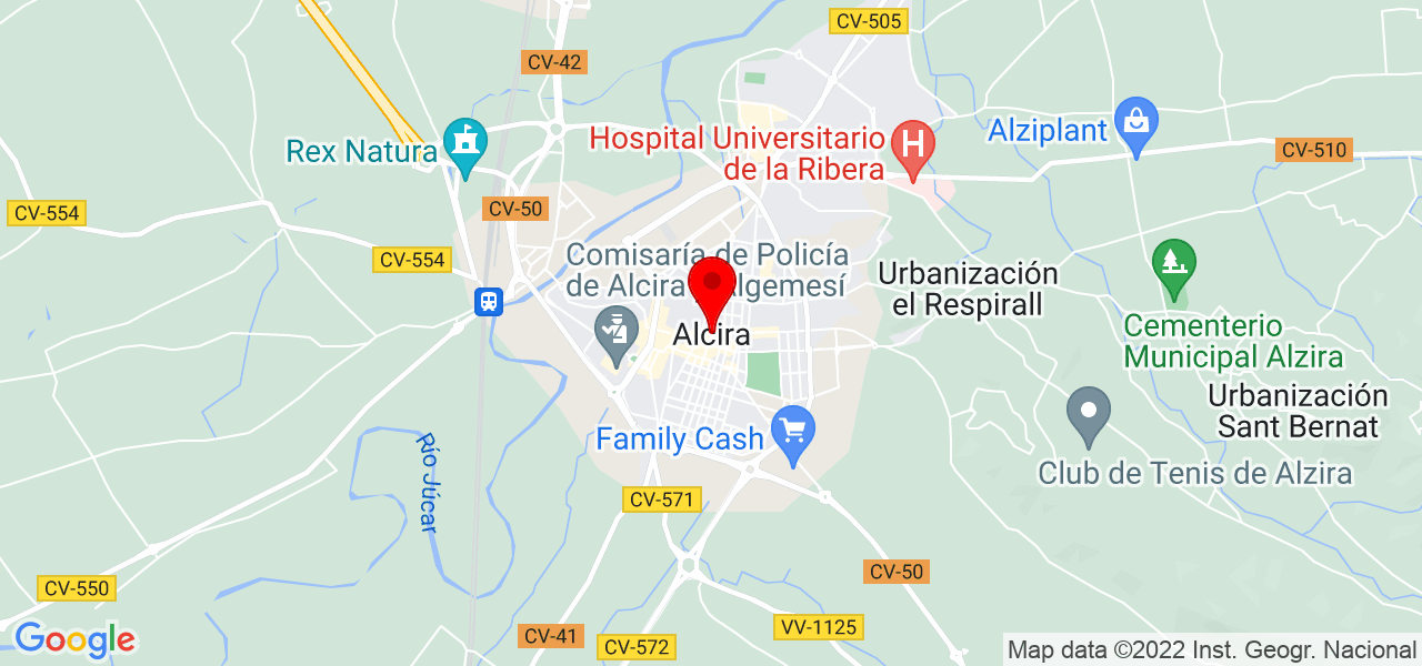 Rosa - Comunidad Valenciana - Alzira - Mapa