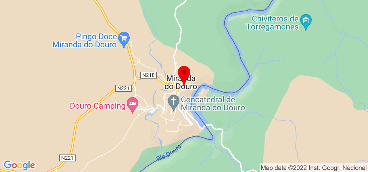 Nascimento - Bragança - Miranda do Douro - Mapa