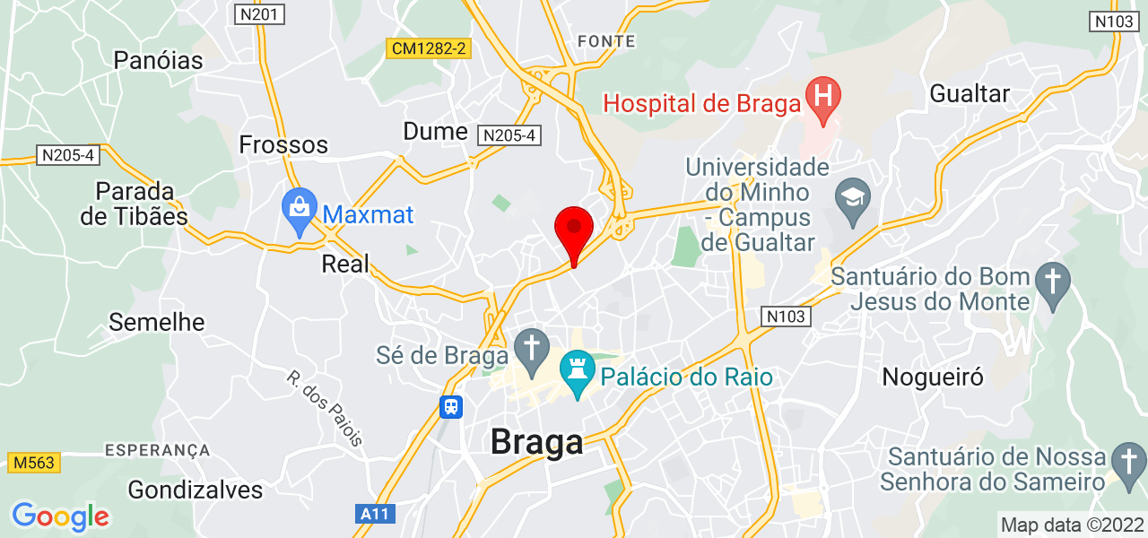 Jo&atilde;o Braga - Braga - Braga - Mapa