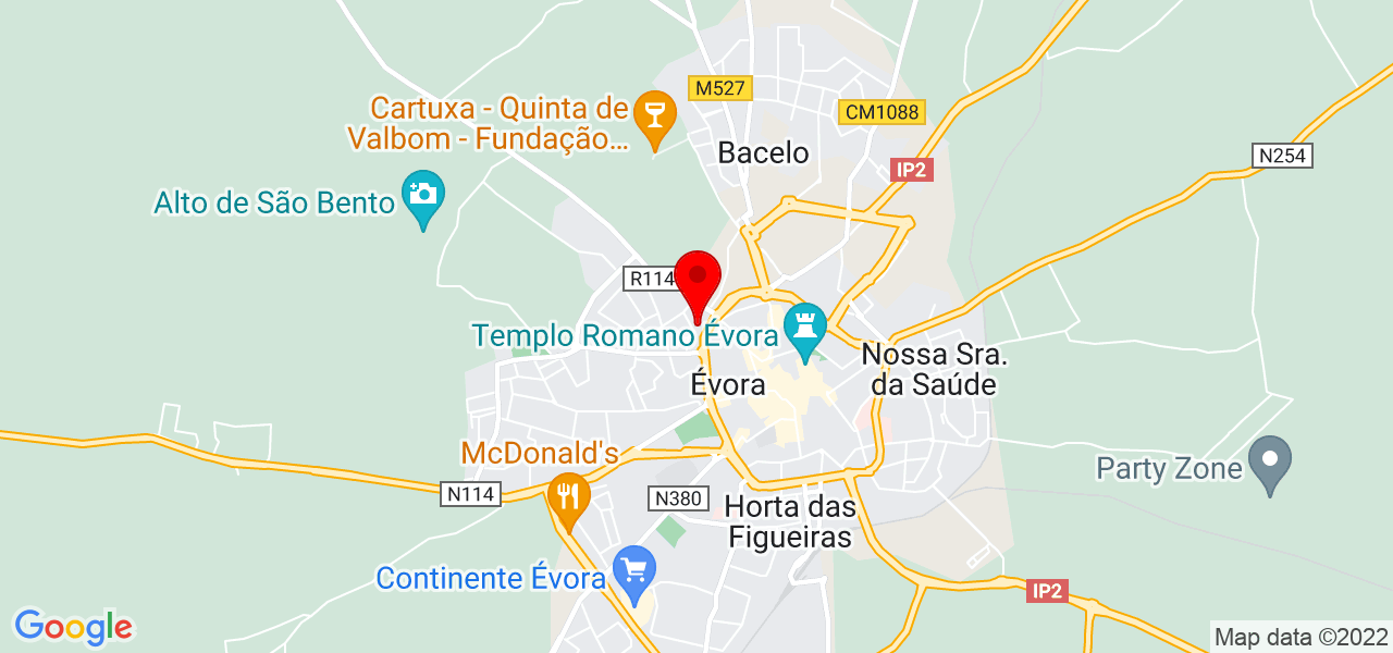 In&ecirc;s Machado - Évora - Évora - Mapa