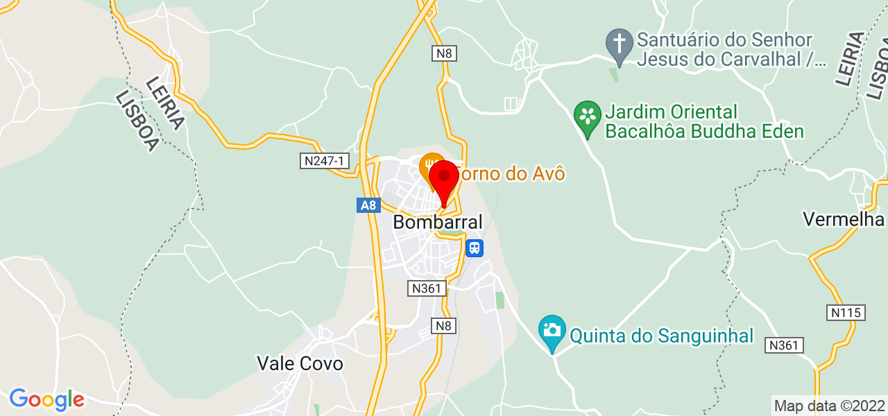Maria Rainha - Leiria - Bombarral - Mapa