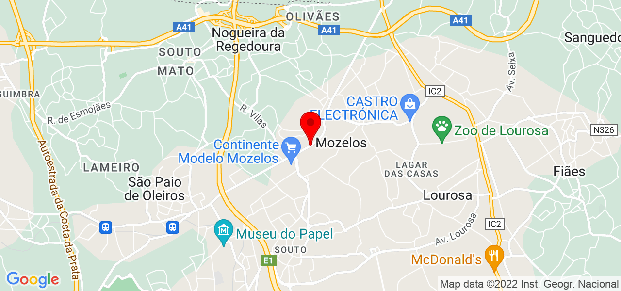 Jos&eacute; Martins - Aveiro - Santa Maria da Feira - Mapa