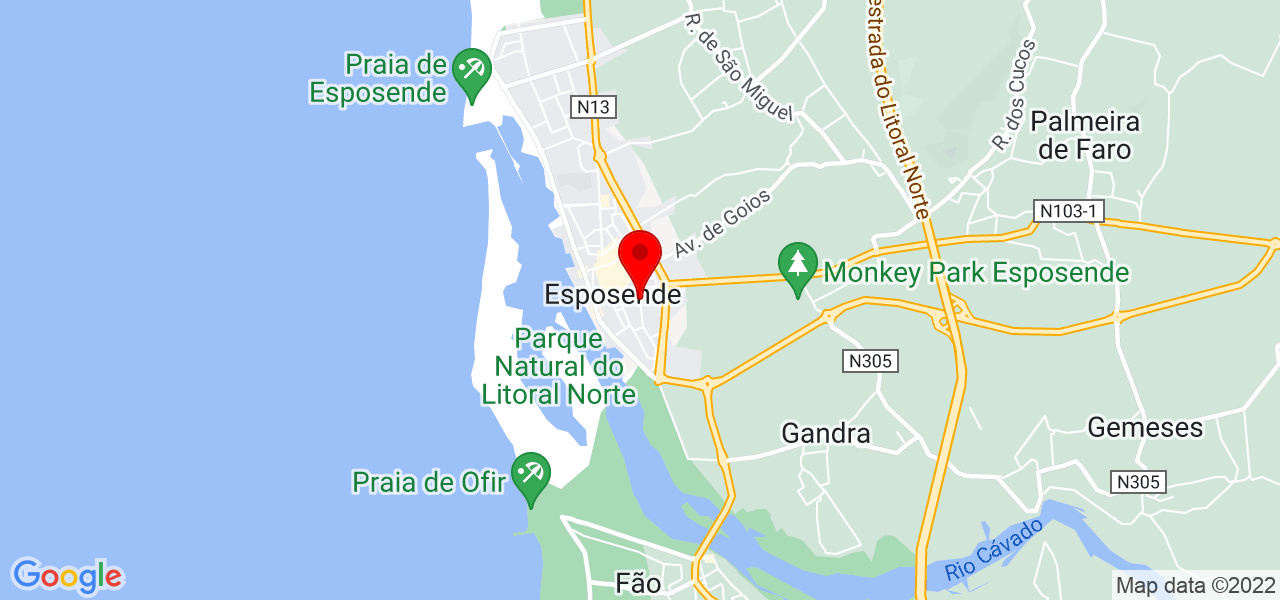 Carminda - Braga - Esposende - Mapa
