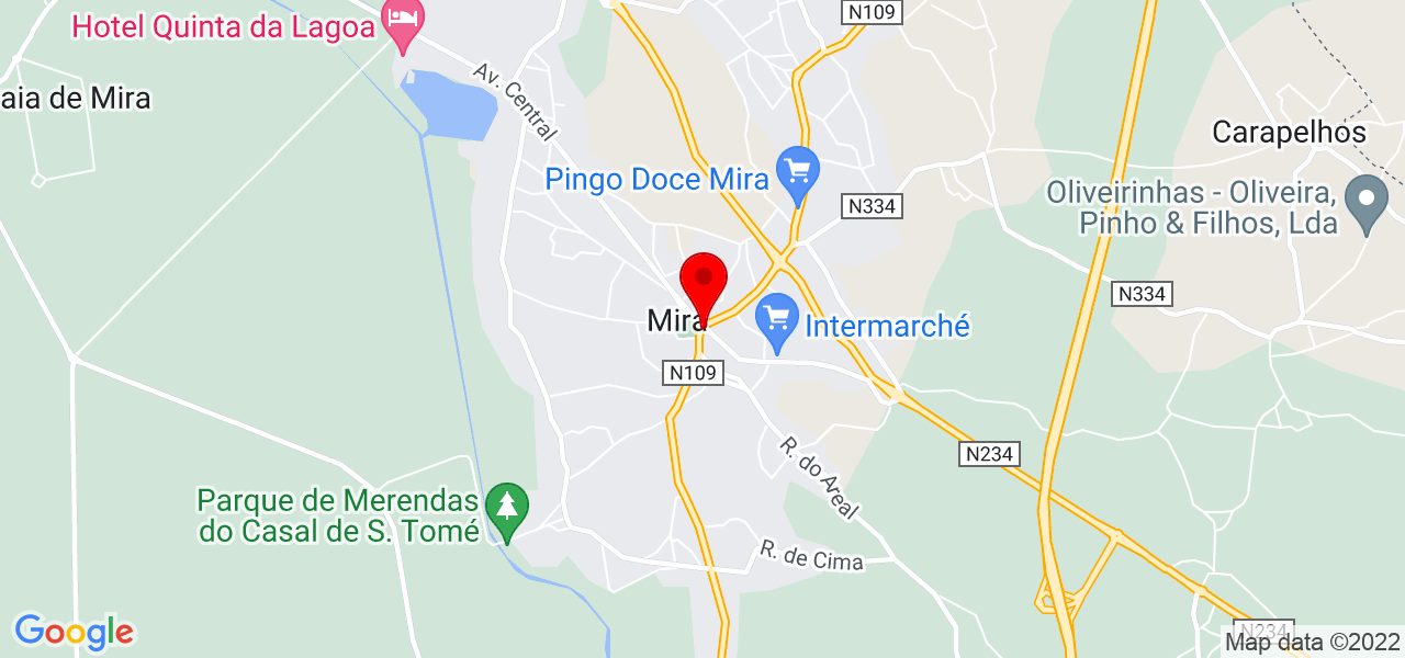 Andreia Ferreira - Coimbra - Mira - Mapa