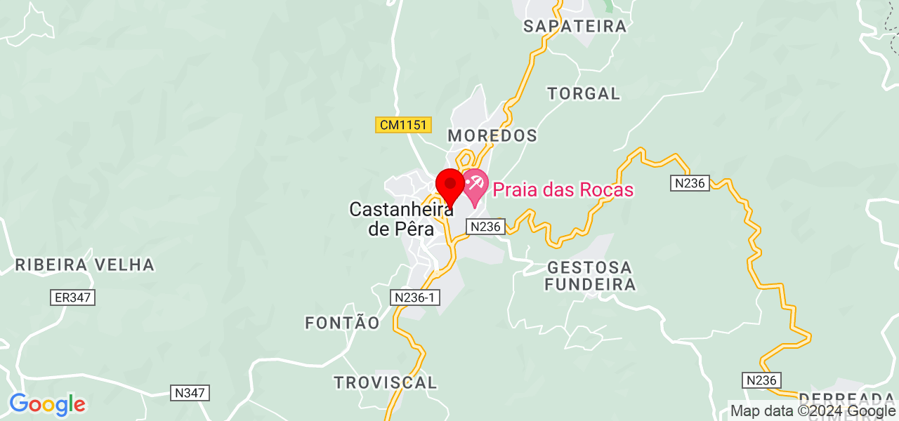 CASIMIRO - Leiria - Castanheira de Pêra - Map