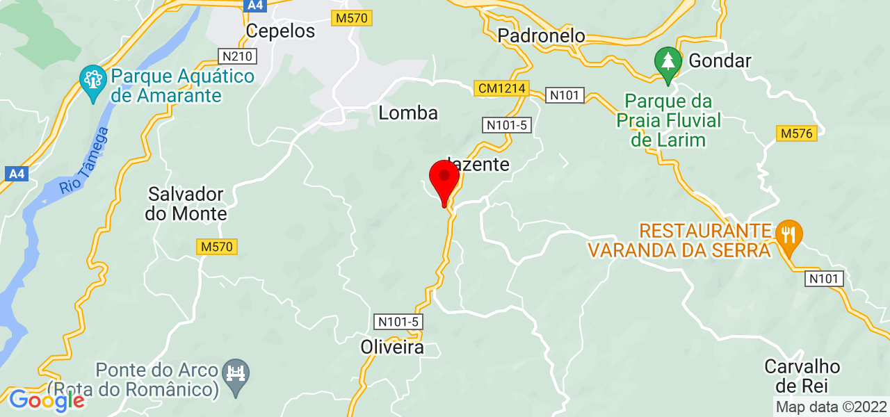 Joana - Porto - Amarante - Mapa