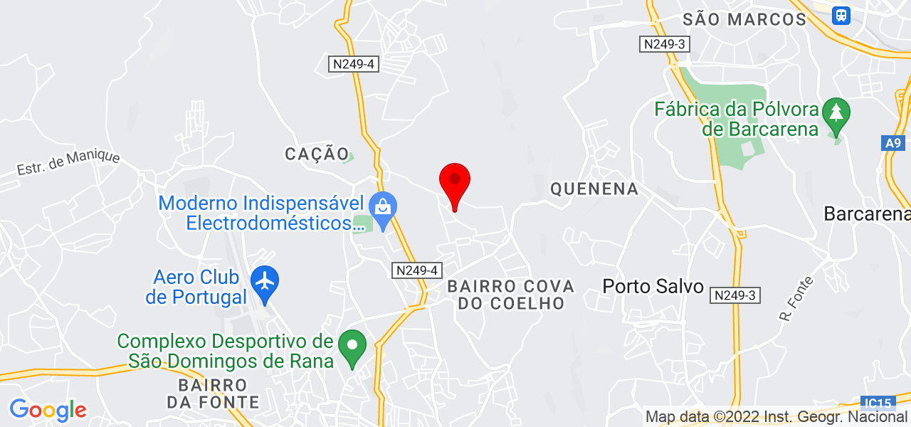 Ant&oacute;nio Pereira - Lisboa - Cascais - Mapa