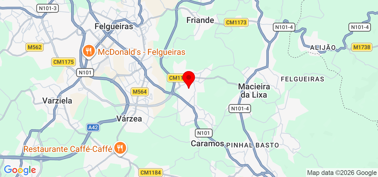 Andreia - Porto - Felgueiras - Mapa