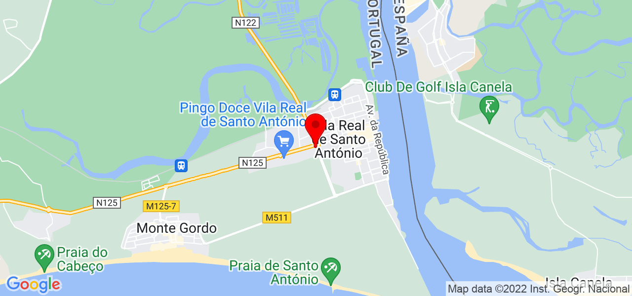 Estofoauto garage - Faro - Vila Real de Santo António - Mapa