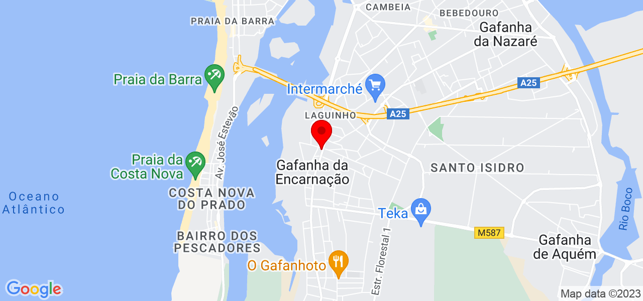 Eletrica - Aveiro - Ílhavo - Mapa