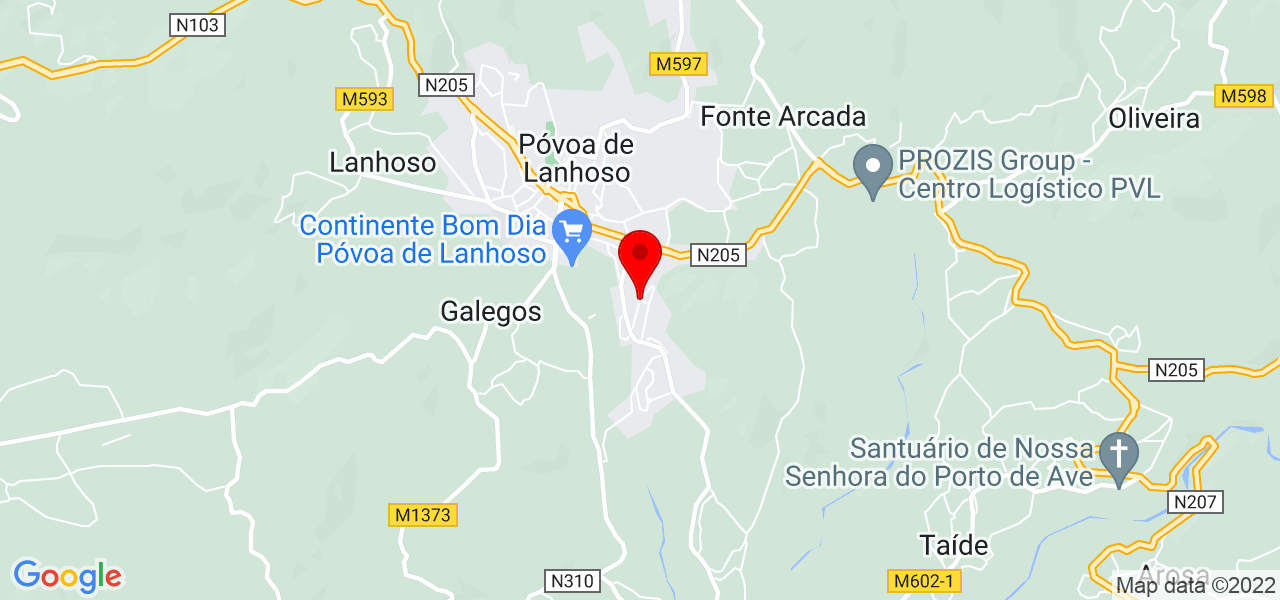 LandProject CIGPA lda - Braga - Póvoa de Lanhoso - Mapa