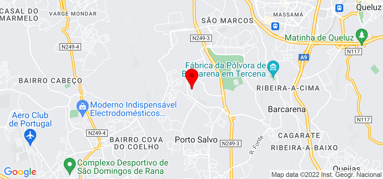 Mamute Mudan&ccedil;as e Servi&ccedil;os - Lisboa - Oeiras - Mapa