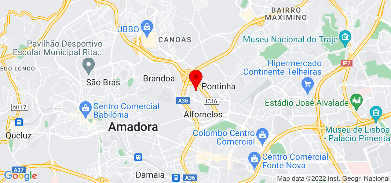 Filipa Costa - Lisboa - Amadora - Mapa