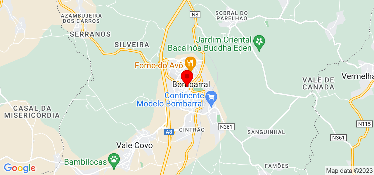 K&aacute;tia Sena - Leiria - Bombarral - Mapa