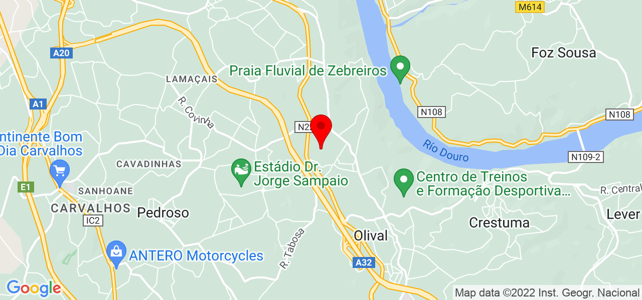 Andr&eacute; Machado - Porto - Vila Nova de Gaia - Mapa