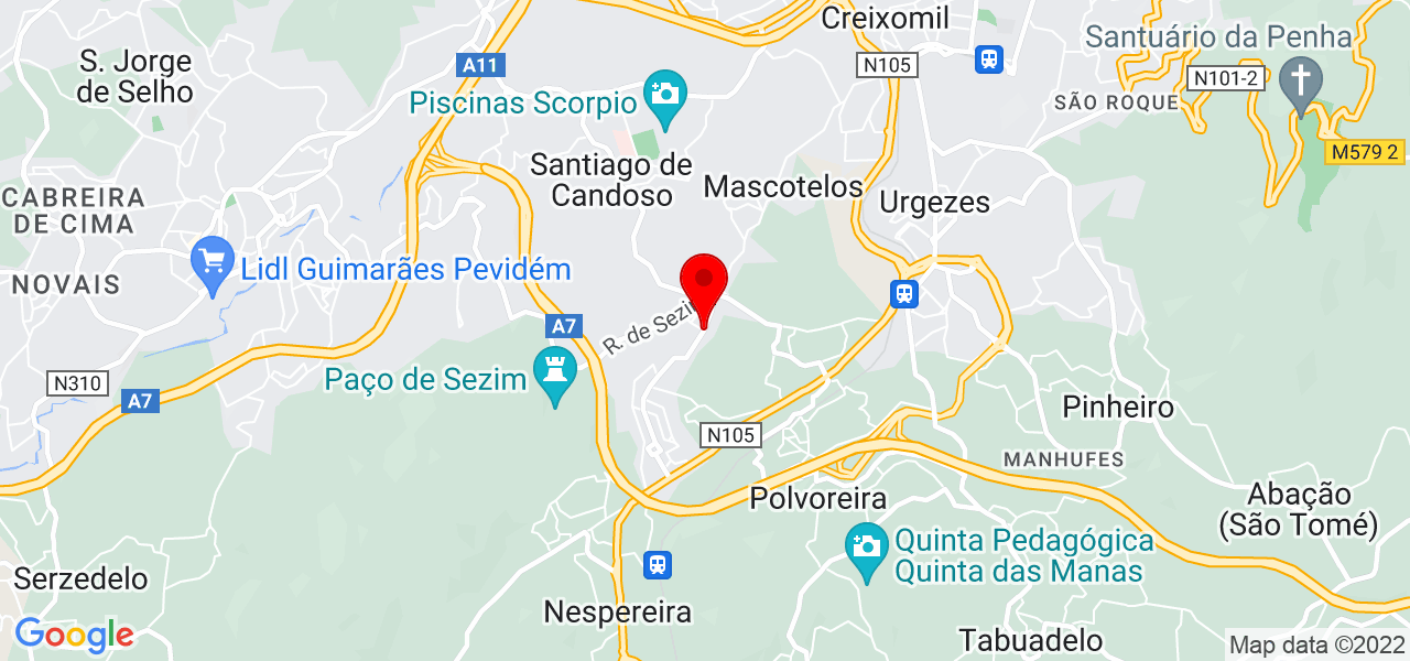 Gr&aacute;fico Contabilidade, S.A. - Braga - Guimarães - Mapa