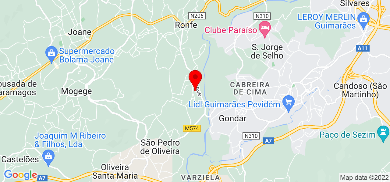 Carla Pereira - Braga - Guimarães - Mapa