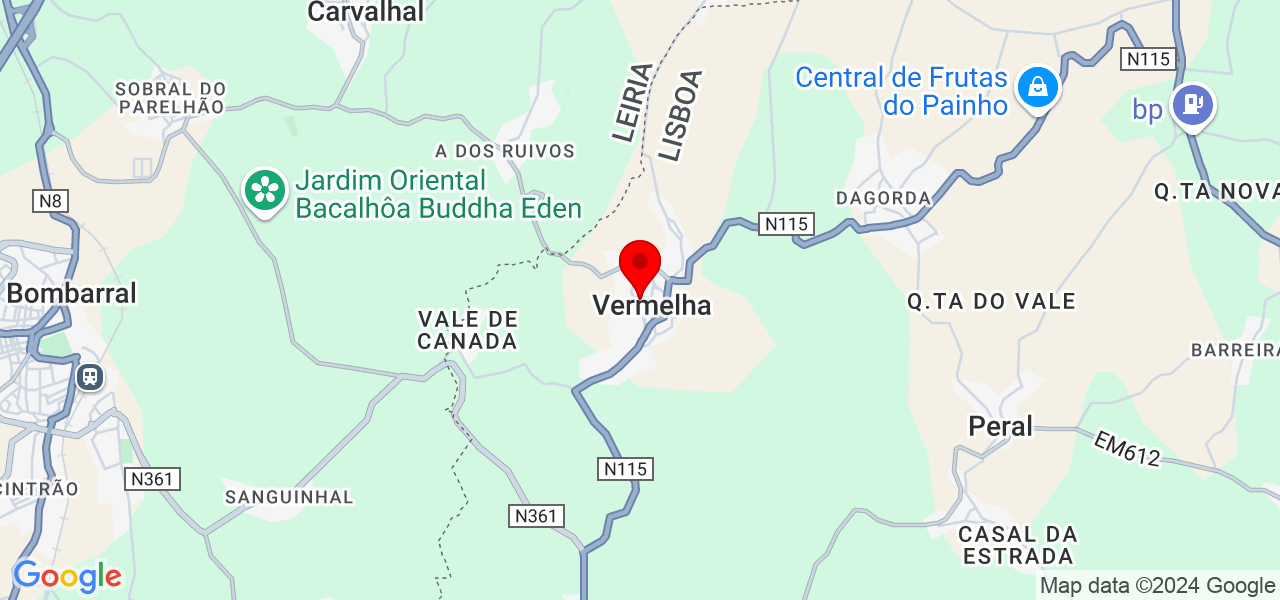 Riberojardim - Lisboa - Cadaval - Mapa