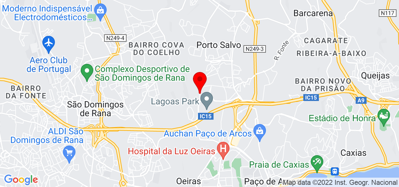 Rute Corte - Lisboa - Oeiras - Mapa