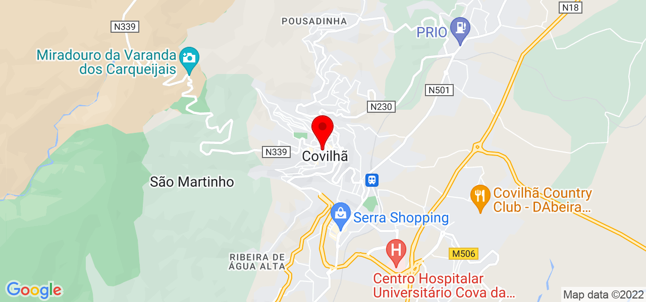 Gabrielly - Castelo Branco - Covilhã - Mapa